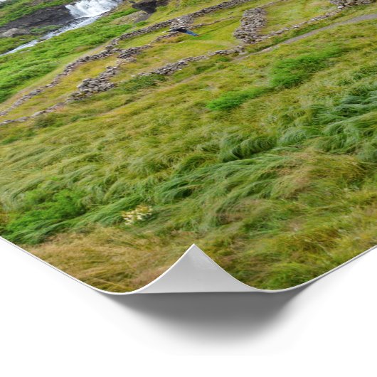Poster Cascade de Fossarrett, Islande (Coin)