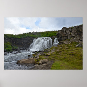 Poster Cascade de Fossarrett, Islande