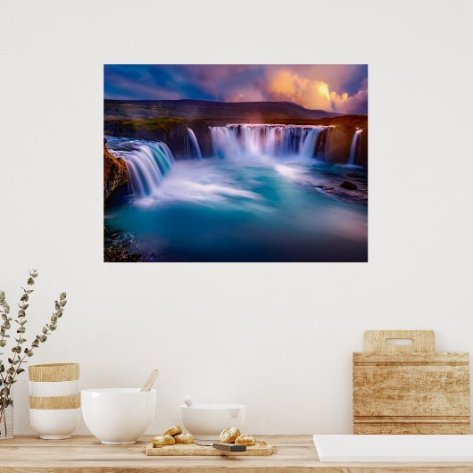 Poster Cascade de Godafoss Islande (Cuisine)