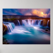 Poster Cascade de Godafoss Islande (Devant)