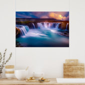 Poster Cascade de Godafoss, paysage magnifique d'Islande (Cuisine)