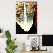 Poster Cascade De Kegon À Nikko Kasamatsu Shiro 1952 (Bureau à domicile)