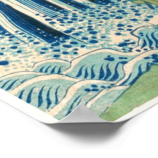 Poster Cascade de Kirifuri (Hiroshige) (Coin)