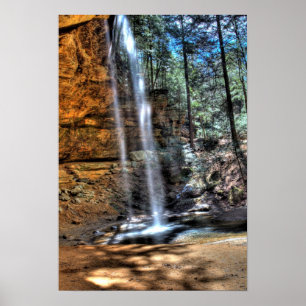 Poster Cascade de la grotte des cendres, Hocking Hills, O