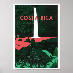 Poster Cascade de La Paz, Costa Rica Poste Vintage voya