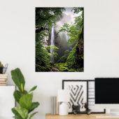 Poster Cascade de l'Âme Sauvage (Bureau à domicile)