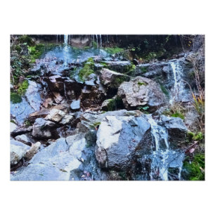 Poster Cascade de montagne pittoresque - Nature sauvage R