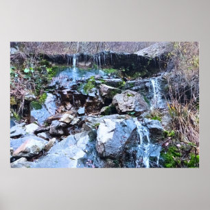 Poster Cascade de montagne pittoresque - Nature sauvage R