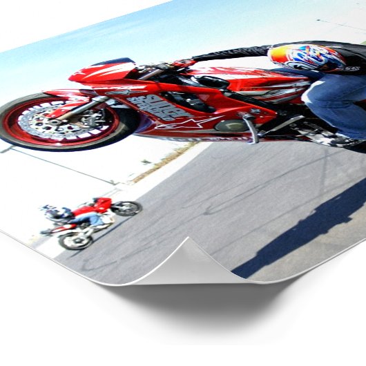 Poster Cascade de moto (Coin)