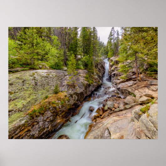 Poster Cascade de rivière et chute d'eau (Devant)