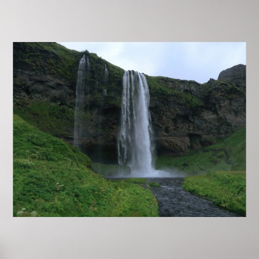 Poster Cascade de Seljalandsfoss (Devant)