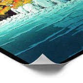 Poster Cascade de Senju, Akame Hasui Kawase shin hanga ar (Coin)