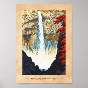 Poster Cascade de Shiro Kasamatsu Kegon au hanga de Nikko