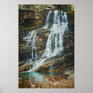 Poster Cascade d'eau sereine dans la nature