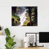 Poster Cascade des Rocheuses - Albert Bierstadt (Bureau à domicile)