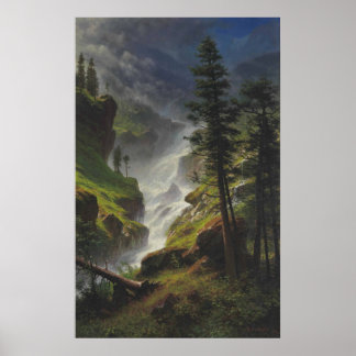 Poster Cascade des Rocheuses - Bierstadt Imprimer