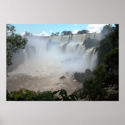 Poster Cascade d'Iguazu Argentine/Brésil Diviser la photo (Devant)