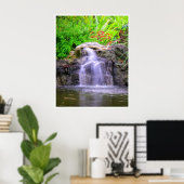Poster Cascade du jardin caché (Bureau à domicile)