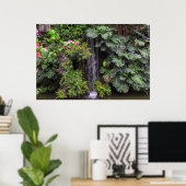 Poster Cascade du jardin luxuriant, Chine (Bureau à domicile)