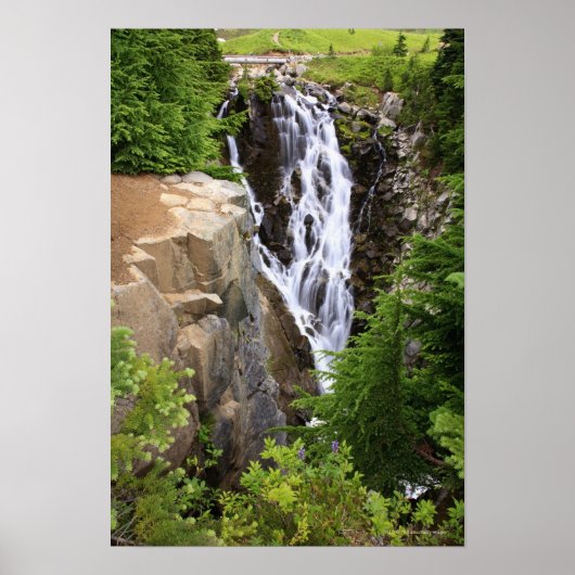 Poster Cascade du parc national du Mont Rainier (Devant)