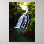 Poster Cascade époustouflante avec lueur de soleil (Devant)