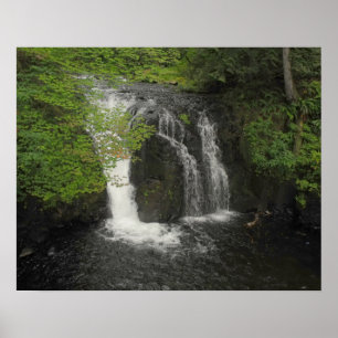 Poster Cascade et Green Feuilles Nature Photo