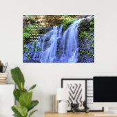 Poster Cascade et Moss HDR Imprimer avec couplet d'écritu (Bureau à domicile)