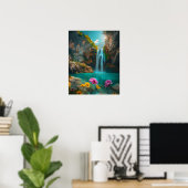 Poster Cascade éthérée au printemps (Bureau à domicile)