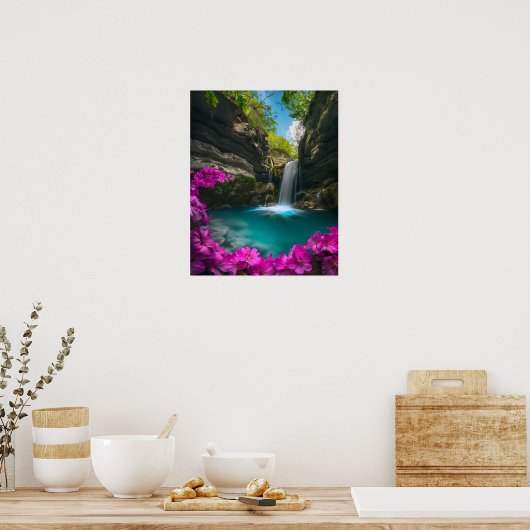 Poster Cascade éthérée au printemps (Cuisine)