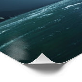 Poster Cascade Lune - Paysage nocturne cinématique (Coin)