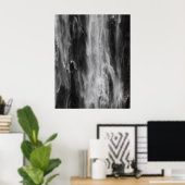 Poster Cascade majestueuse Boka, Slovénie noir et blanc (Bureau à domicile)