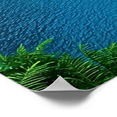 Poster Cascade majestueuse dans la jungle (Coin)