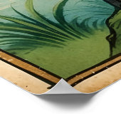 Poster Cascade médiévale de charme Leopard (Coin)