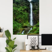 Poster Cascade naturelle verte fraîche (Bureau à domicile)