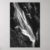Poster Cascade noir et blanc dans les gorges de l'Enfer, (Devant)