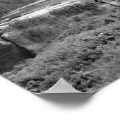 Poster Cascade noire et blanche Photographie (Coin)