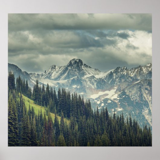 Poster Cascade nord : Majestic Mountain Peak. (Devant)