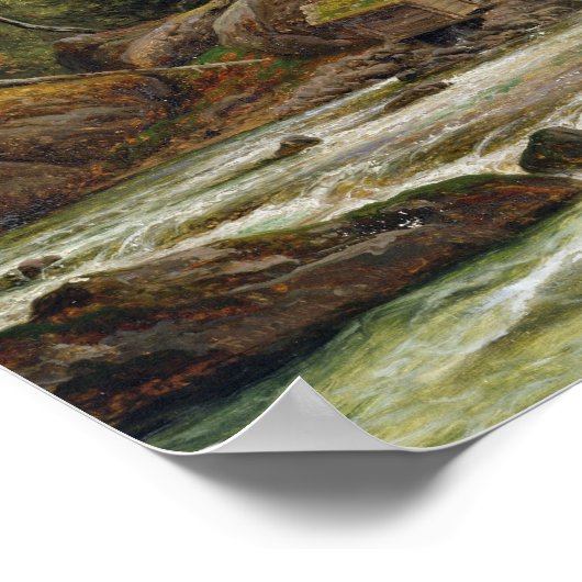 Poster Cascade norvégienne, 1840 (Coin)