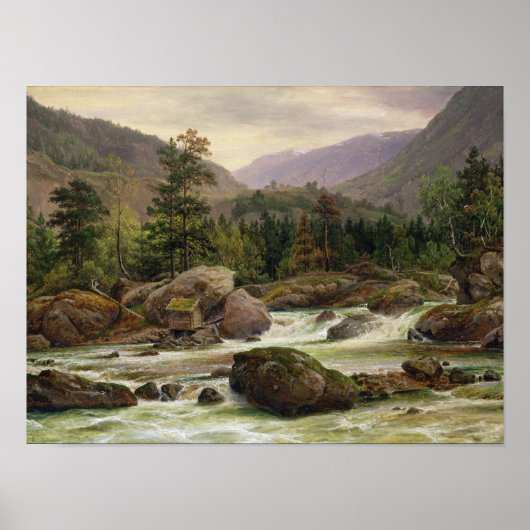 Poster Cascade norvégienne, 1840 (Devant)