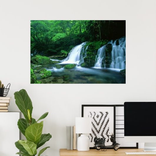 Poster Cascade paisible (Bureau à domicile)