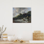 Poster Cascade près d'un village, c.1665-70 (Cuisine)
