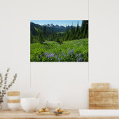 Poster Cascade Range du parc national du Mont Rainier (Cuisine)