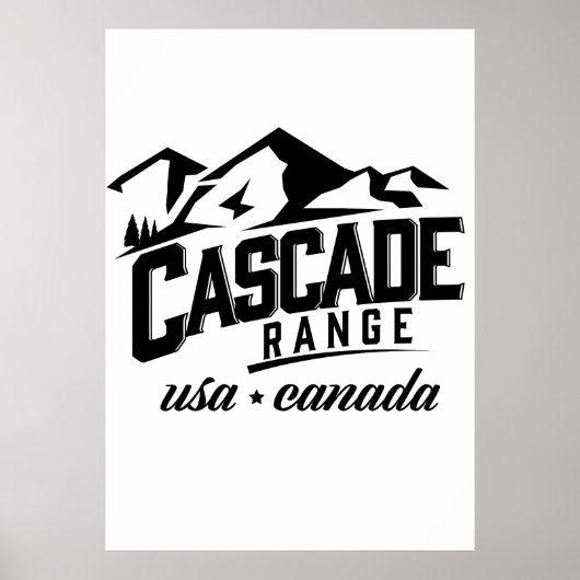 Poster Cascade Range États-Unis Canada logo. (Devant)