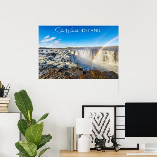 Poster Cascade Selfoss, Islande (Bureau à domicile)