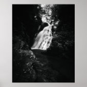 Poster Cascade Šum en noir et blanc (Devant)