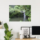 Poster Cascade tropicale de la forêt pluviale (Bureau à domicile)