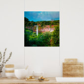 Poster Cascade tropicale de la forêt tropicale (Cuisine)