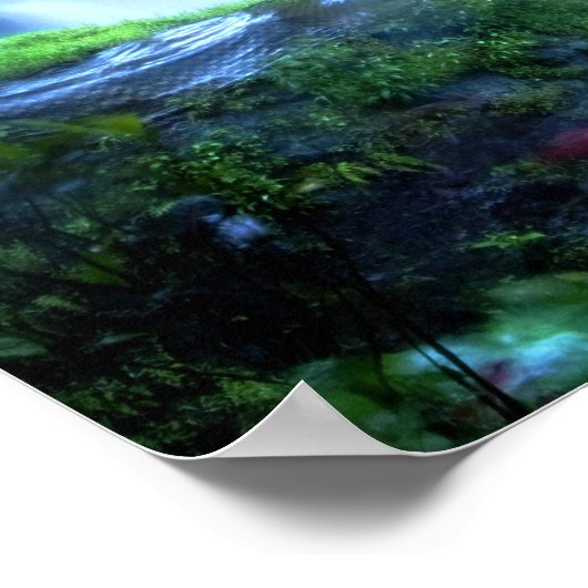 Poster Cascade tropicale spectaculaire (Coin)