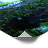 Poster Cascade tropicale spectaculaire à Bali Indonésie (Coin)