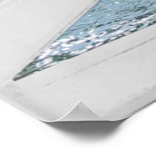 Poster Cascade Vue Trompe l'oeil Fake Window (Coin)